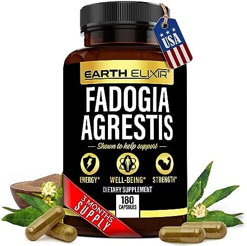 Suplemento de Fadogia Agrestis Earth Elixir 900mg (180 Cápsulas) - Hecho en EE. UU. - Suministro para 3 Meses - Pruebas de Terceros - Extracto de - imagen 1