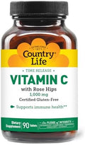 Country Life Vitamina C 1000mg con Rosa Mosqueta – Suplemento Inmunológico de Liberación Prolongada – Antioxidante – Vegano, Sin Gluten, Sin - imagen 1