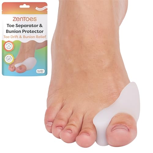 Protector de Bunion y Separador de Dedos ZenToes, Almohadilla de Gel Suave para Cuidado del Pie, Confort y Soporte, Pack de 4 - imagen 1