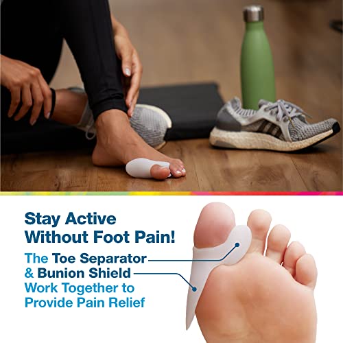 Protector de Bunion y Separador de Dedos ZenToes, Almohadilla de Gel Suave para Cuidado del Pie, Confort y Soporte, Pack de 4 - imagen 3