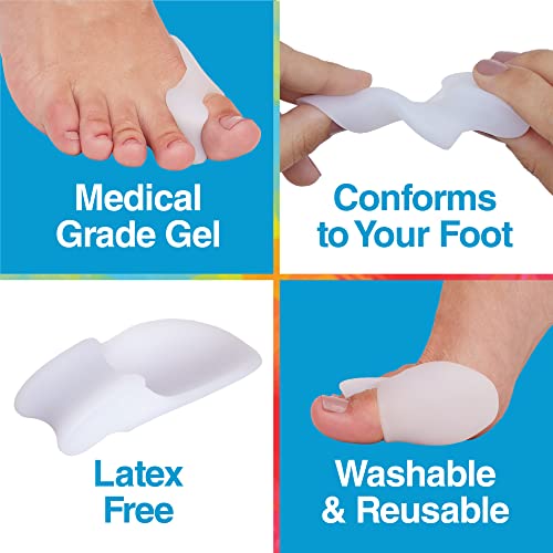 Protector de Bunion y Separador de Dedos ZenToes, Almohadilla de Gel Suave para Cuidado del Pie, Confort y Soporte, Pack de 4 - imagen 4