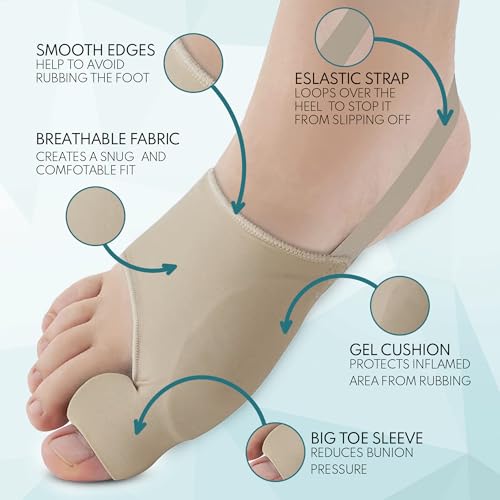 Corrector de Juanetes Alayna y Almohadilla de Gel Ortopédica para Alivio del Dolor, Separador de Dedos para Hombres y Mujeres con Inserto - imagen 4