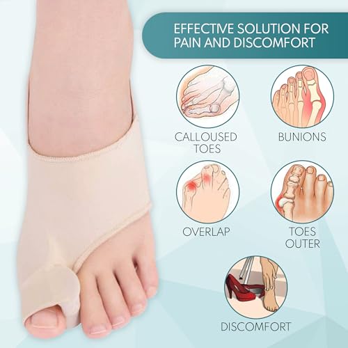 Corrector de Juanetes Alayna y Almohadilla de Gel Ortopédica para Alivio del Dolor, Separador de Dedos para Hombres y Mujeres con Inserto - imagen 5