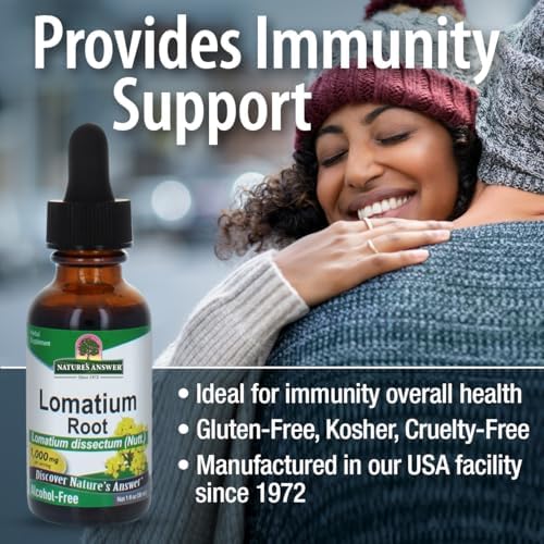 Extracto de Raíz de Lomatium Nature’s Answer - Suplemento Herbal Natural - Sin Gluten ni Alcohol - Ideal para Inmunidad y Bienestar - 1000mg (30ml) - imagen 4