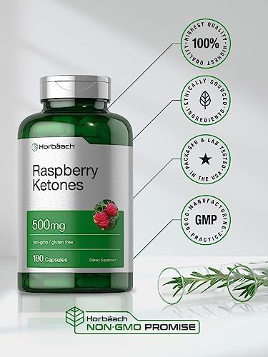 Horbäach Cetonas de Frambuesa | 500mg | 180 Cápsulas | Pastillas Sin OGM y Sin Gluten - imagen 5