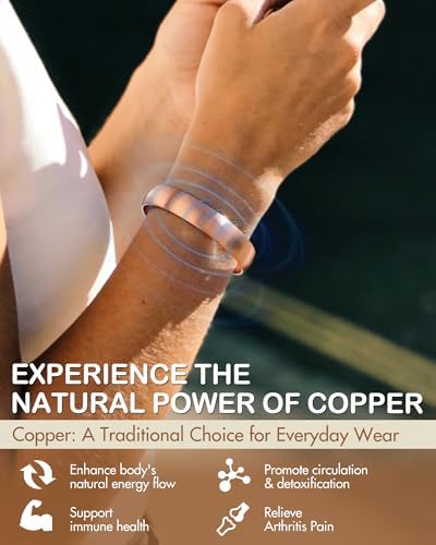 Pulsera de Cobre Puro Feraco para Hombre y Mujer, 99.99% Cobre Real, Brazalete Tibetano Ajustable, Joyería Hecha a Mano, Regalo Ideal - imagen 2