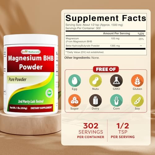 Mejor Naturales Polvo de Magnesio BHB 1 lb - imagen 2