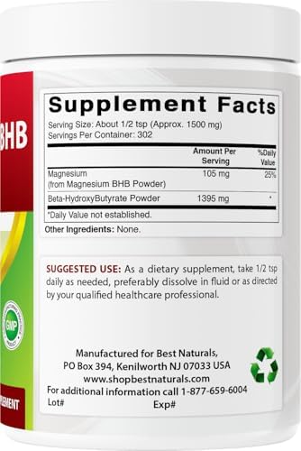 Mejor Naturales Polvo de Magnesio BHB 1 lb - imagen 6