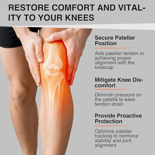 Faja de Rodilla AREKANG PRO para Tendón Patelar 2 Piezas [Cierre Rápido 3s], Soporte para Dolor de Rodilla en Correr, Basquetbol, Voleibol y Más - imagen 5
