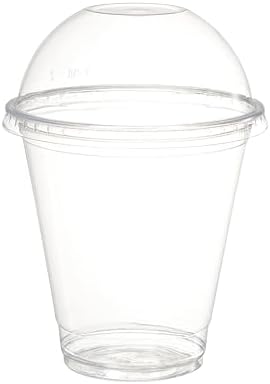 Vasos Plásticos Transparentes GUSTO de 12 oz con Tapas de Domo, 50 Piezas (Sin Agujero) - Perfectos para Smoothies, Malteadas y Bebidas para Llevar - imagen 2