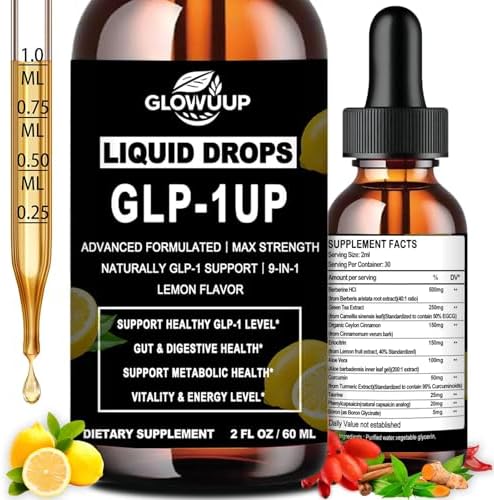 Suplemento Líquido de Berberina para Mujeres y Hombres, Berberina Liposomal con Canela de Ceilán, Té Verde, Eriocitrina, Curcumina y Aloe Vera para - imagen 1