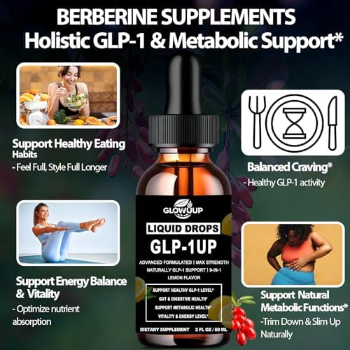 Suplemento Líquido de Berberina para Mujeres y Hombres, Berberina Liposomal con Canela de Ceilán, Té Verde, Eriocitrina, Curcumina y Aloe Vera para - imagen 3