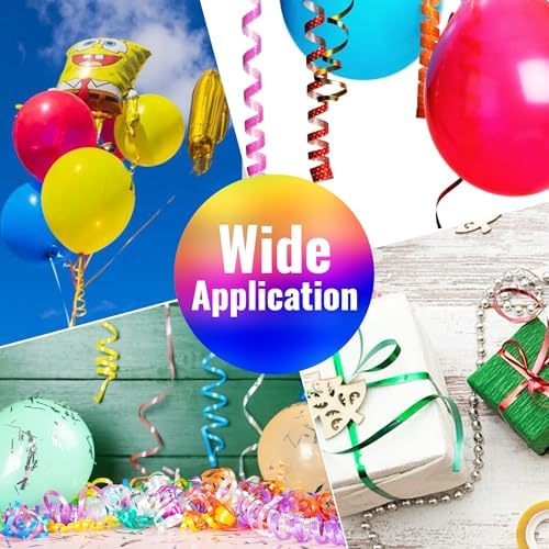 GIFTEXPRESS 12 Rollos de Cintas Rizadas Brillantes para Globos, Regalos y Fiestas – Colores Metálicos Brillantes para Manualidades y Decoración de - imagen 3