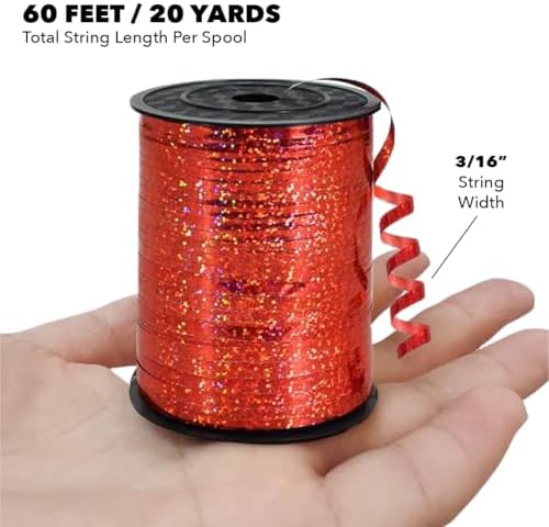 GIFTEXPRESS 12 Rollos de Cintas Rizadas Brillantes para Globos, Regalos y Fiestas – Colores Metálicos Brillantes para Manualidades y Decoración de - imagen 4