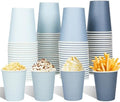 AimFun 100 Pzs Vasos de Papel Azul Polvoriento 9oz Gradiente para Fiestas, Desechables para Bebidas, Café y Té, Suministros para Cumpleaños y Baby - imagen 1