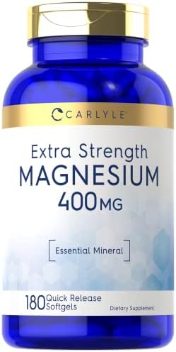 Carlyle Óxido de Magnesio 400mg | 180 Cápsulas Blandas | Mineral Esencial | Suplemento Sin OGM y Libre de Gluten - imagen 1