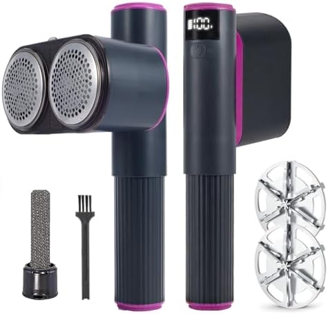 Desfibradora Skillroad 2 en 1 Recargable con Pantalla LED, 2 Velocidades y 6 Cuchillas para Ropa, Muebles y Sofás, Elimina Pelusas y Bolitas - imagen 1