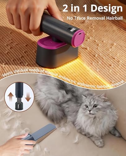Desfibradora Skillroad 2 en 1 Recargable con Pantalla LED, 2 Velocidades y 6 Cuchillas para Ropa, Muebles y Sofás, Elimina Pelusas y Bolitas - imagen 2