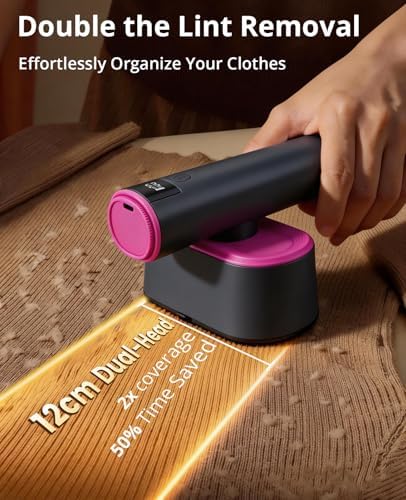 Desfibradora Skillroad 2 en 1 Recargable con Pantalla LED, 2 Velocidades y 6 Cuchillas para Ropa, Muebles y Sofás, Elimina Pelusas y Bolitas - imagen 3