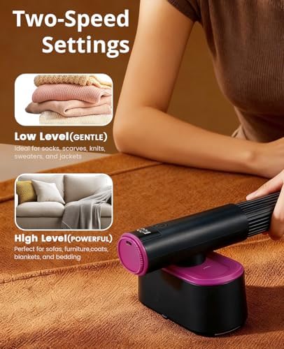 Desfibradora Skillroad 2 en 1 Recargable con Pantalla LED, 2 Velocidades y 6 Cuchillas para Ropa, Muebles y Sofás, Elimina Pelusas y Bolitas - imagen 6