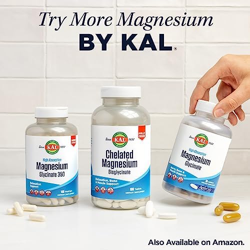 Tabletas de Magnesio KAL - Suplemento de Óxido, Taurato, Citrato y Orotato de Magnesio, 500 mg por Porción, Alta Absorción, Fórmula Bioavailable, No - imagen 5
