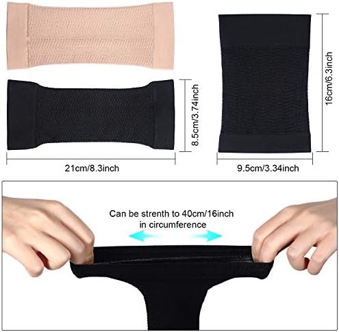 2 Pares de Mangas de Compresión para Brazos para Mujeres Talla Grande, Moldeadores de Brazos, Incluye 1 Par de Mangas de Compresión para Pantorrillas - imagen 2