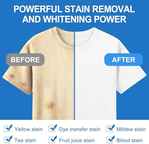 Hojas de detergente para lavandería Binbata 2 en 1, 40 cargas, sin fragancia, hipoalergénicas, blanqueadoras ecológicas para ropa blanca, eliminan - imagen 4