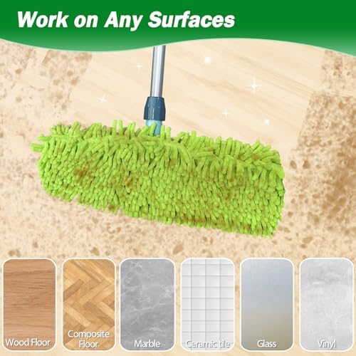 Paquete de 4 Almohadillas de Microfibra de 14'' a 16'' Compatibles con Leifheit 55210, Refill Reutilizables para Mopas, Paños Lavables para Limpiar - imagen 4