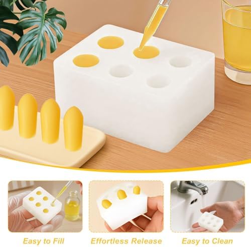 Kit de Moldes de Silicón Reutilizables WIKSRY para Supositorios – 4 Piezas de 2ML – Moldes Flexibles y Ecológicos para Mujeres – Fáciles de Limpiar y - imagen 3