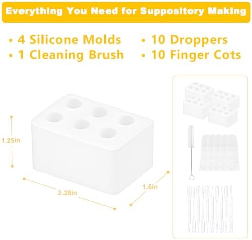 Kit de Moldes de Silicón Reutilizables WIKSRY para Supositorios – 4 Piezas de 2ML – Moldes Flexibles y Ecológicos para Mujeres – Fáciles de Limpiar y - imagen 5
