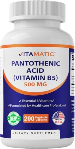 Ácido Pantoténico Vitamatic (Vitamina B5) 500 mg - 200 Cápsulas - imagen 1