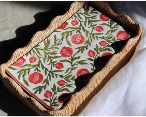 Servilletas de Papel Stxy de Granada – Servilletas Desechables Rojas y Verdes con Tinta No Tóxica – Decorativas para Baño, Invitados y Manualidades – - imagen 2