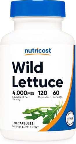 Extracto de Lechuga Silvestre Nutricost 120 Cápsulas - 60 Porciones, Vegano, Sin GMO y Sin Gluten - imagen 1