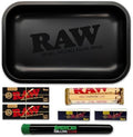 Combo de Bandeja para Cigarrillos RAW Murder'd Blackout | Papel Negro 1-1/4, Filtros, Bandeja Mate, Máquina para Cigarrillos y ARC Saver - imagen 1