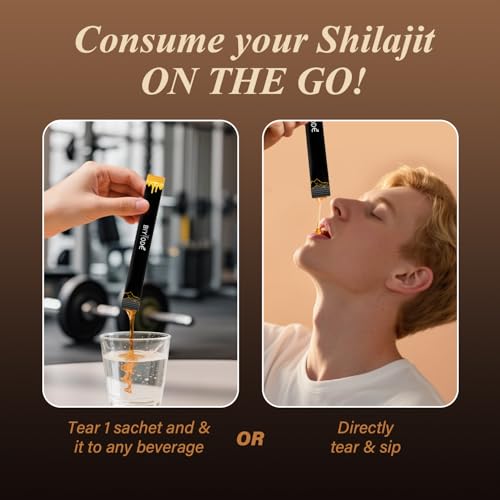 Shilajit Puro | Palitos de Miel de Shilajit | 85+ Minerales Traza, Aumenta Energía | Mejora Inmunidad | Shilajit para Hombres | 30 Palitos - imagen 8