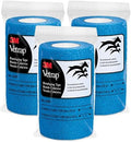 Cinta de vendaje 3M Vetrap, Azul, 4 in x 5 yd, Paquete de 3 (3 Rollos), Autoadhesiva, Cortable a Mano, Hipoalergénica y Libre de Látex - imagen 1