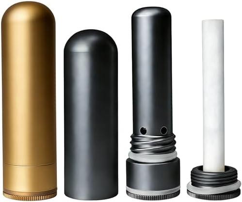 Inhaladores nasales de metal para aceites esenciales, recargables de aluminio, incluyen 20 mechas de algodón - Aromaterapia (2+20 piezas) - imagen 1