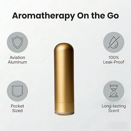 Inhaladores nasales de metal para aceites esenciales, recargables de aluminio, incluyen 20 mechas de algodón - Aromaterapia (2+20 piezas) - imagen 7