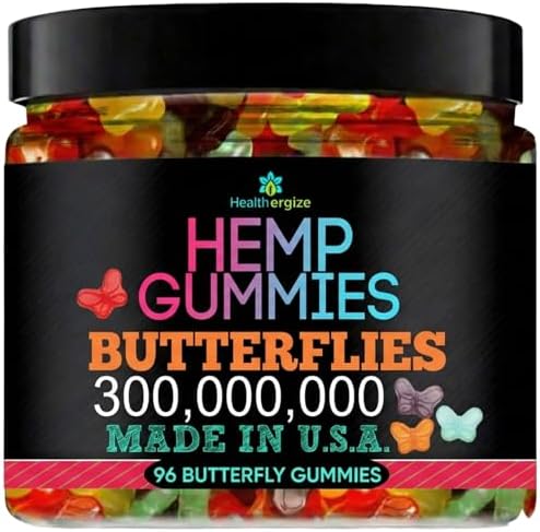 Gomitas de Cáñamo para Dormir de Adultos, Gummy Bear en Forma de Mariposa, Sabor Frutal, 96 Unidades, Hecho en EE. UU. - imagen 1