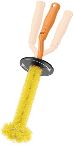 Cepillo Universal para Desechos – Cabezal Rotatorio 360° con Protector de Salpicaduras de Goma, 17.7 Pulgadas, Limpiador de Fregadero y Triturador de - imagen 1