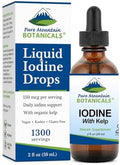 Gotas de Yodo Líquido 150 mcg - Suplemento de Yodo de Kelp Orgánico - 1300 Porciones - Vegano, Kosher y Sin Gluten - Solución de Yoduro 2 oz - imagen 1