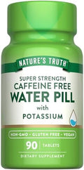 Píldoras de Agua Super Fuertes de Nature's Truth con Potasio | 90 Cápsulas | Sin Cafeína | Veganas, No Transgénicas y Sin Gluten - imagen 1