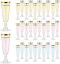 Paquete de 50 Copas de Champagne Desechables Goldfishwa, 5oz, Vasos Transparentes para Brindis, Ideal para Bodas y Fiestas al Aire Libre - imagen 1