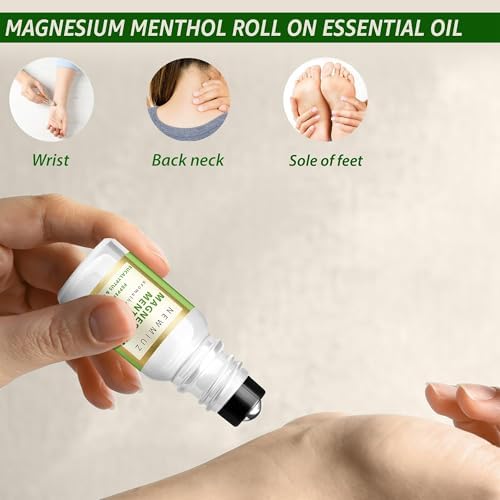 Roll-On de Magnesio y Mentol para Migrañas - Alivio Natural y Refrescante con Aceites Esenciales de Menta y Eucalipto - Regalo Perfecto para Cuidado - imagen 4