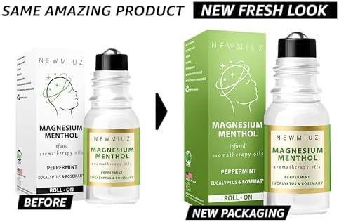 Roll-On de Magnesio y Mentol para Migrañas - Alivio Natural y Refrescante con Aceites Esenciales de Menta y Eucalipto - Regalo Perfecto para Cuidado - imagen 5