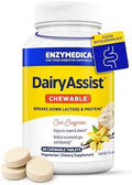 Enzymedica DairyAssist - Suplemento Masticable para Intolerancia a la Lactosa, 60 Tabletas, Ayuda a Reducir Gases y Distensión, Libre de Gluten - imagen 1
