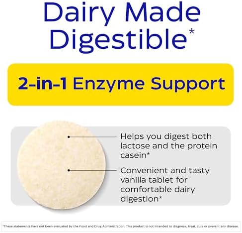 Enzymedica DairyAssist - Suplemento Masticable para Intolerancia a la Lactosa, 60 Tabletas, Ayuda a Reducir Gases y Distensión, Libre de Gluten - imagen 2