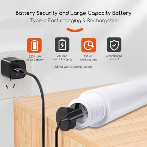 REECOO Limpiador Eléctrico Inalámbrico, 380RPM, Carga Rápida y Duradera, con 3 Cabezas de Cepillo Intercambiables para Baños, Bañeras, Azulejos y - imagen 6