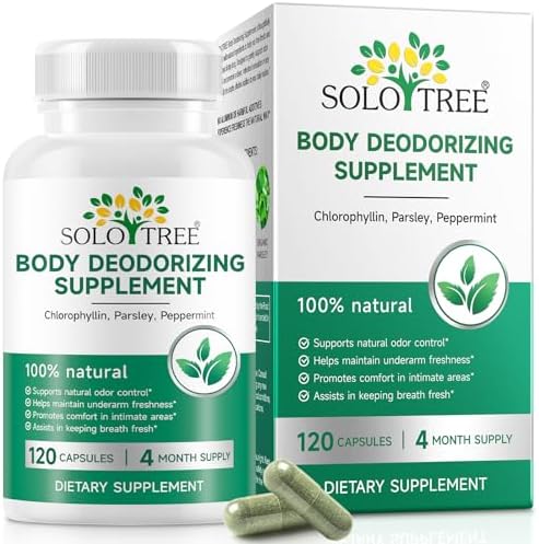 Suplemento Desodorante Corporal, Desodorante Interno Natural para Axilas, Áreas Íntimas y Aliento, Cápsulas de Clorofila para Mujeres y Hombres, 120 - imagen 1