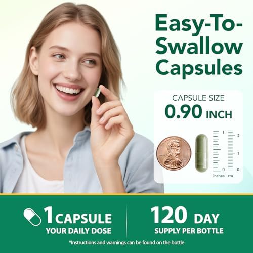 Suplemento Desodorante Corporal, Desodorante Interno Natural para Axilas, Áreas Íntimas y Aliento, Cápsulas de Clorofila para Mujeres y Hombres, 120 - imagen 5